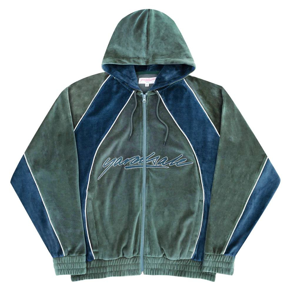 Yardsale Gem Velour Hood (Green/Navy)