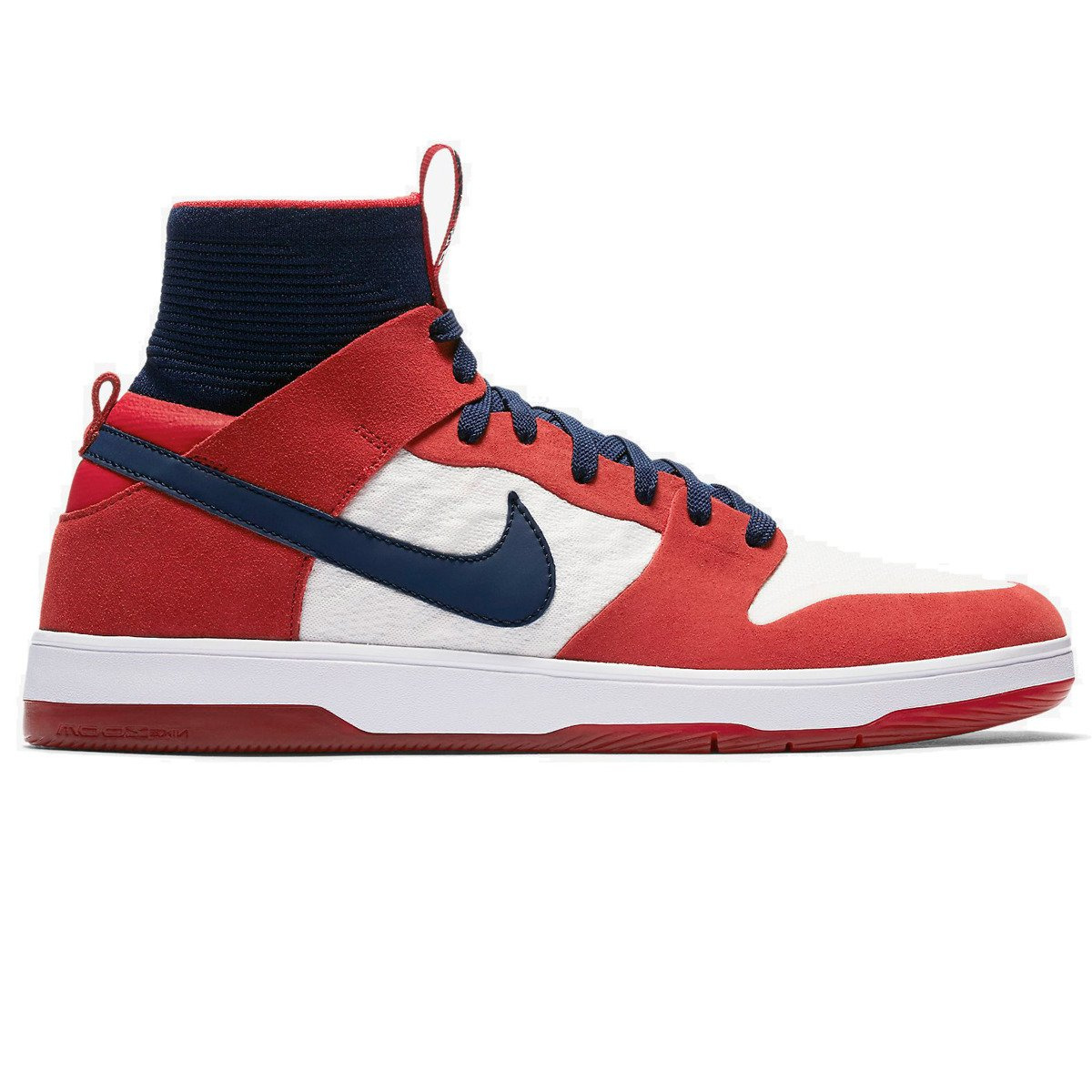 nike sb dunk high elite red navy white