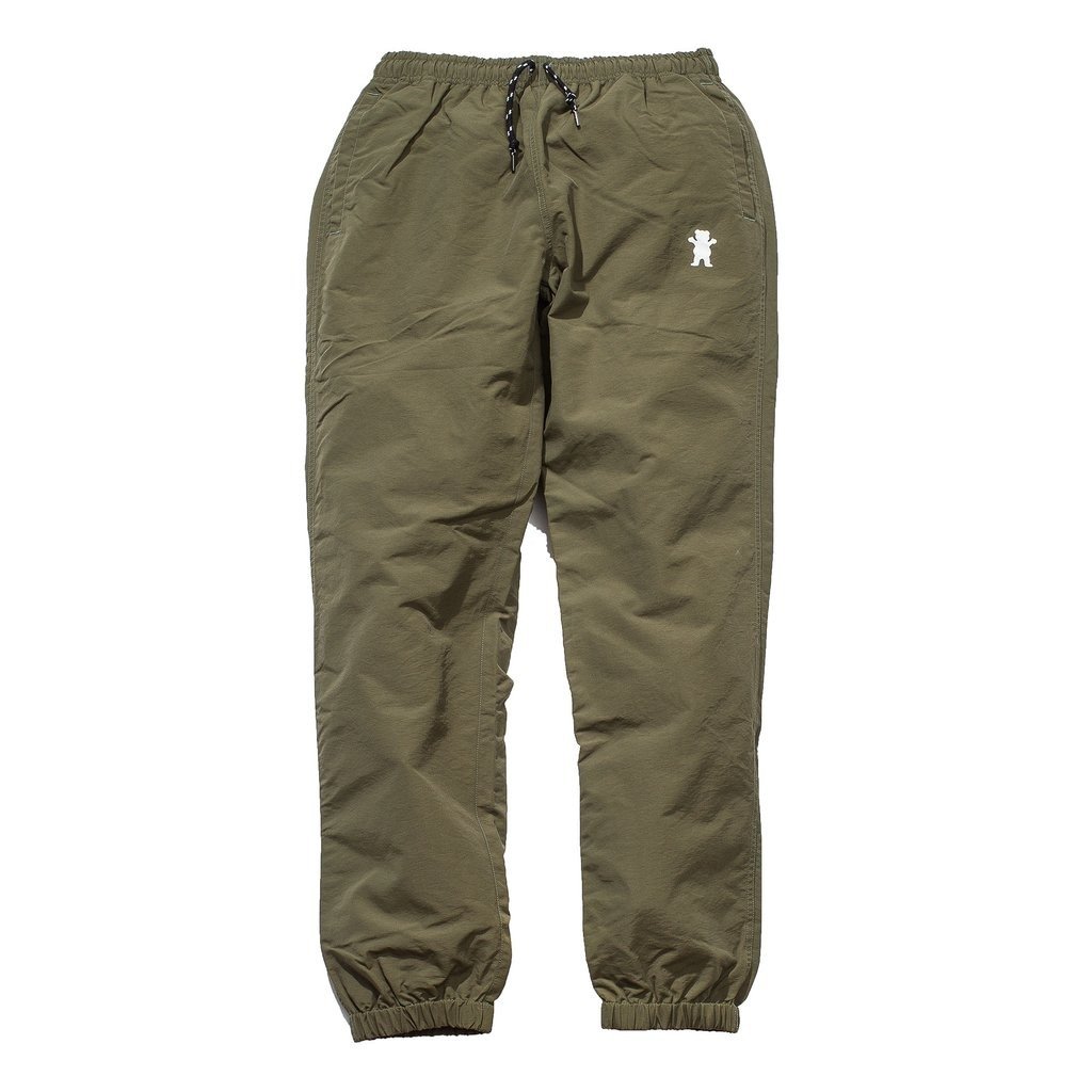 brown warm up pants