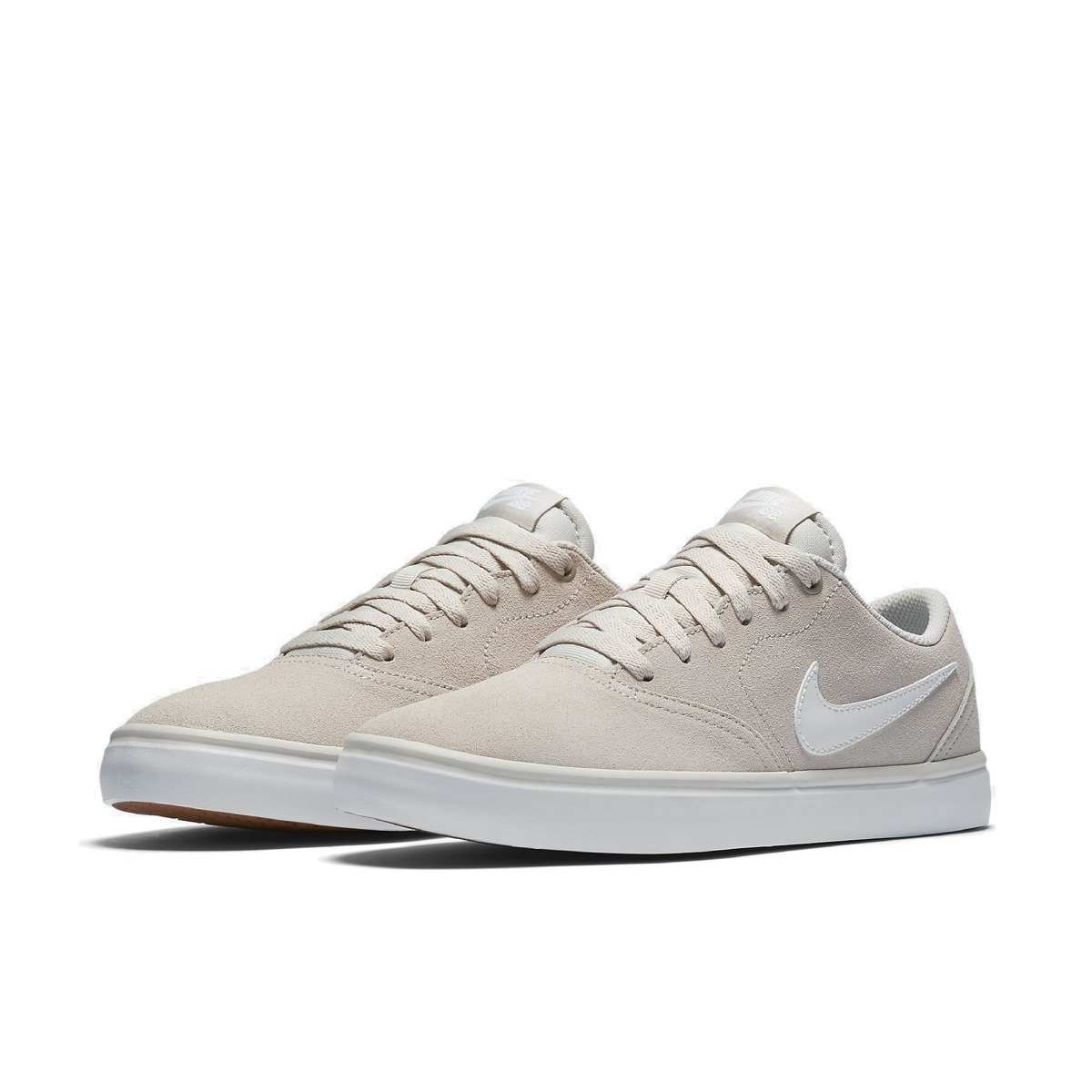 nike sb check solarsoft white canvas skate shoes