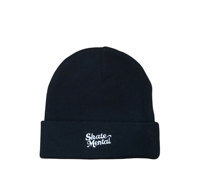 skate mental script logo beanie black Clothes \ Cap \ Beanie SALE