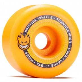 SPITFIRE FORMULA FOUR TABLET WHEELS (NEON ORANGE) 53MM | Skateboards ...