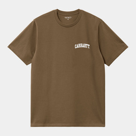 Carhartt WIP S/S University Script T-Shirt (Lumber/White)
