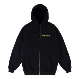 Magenta downtown zipped hoodie black