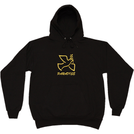 Paradise - Dove of Paradise Embroidered Pullover Hoodie (Black)