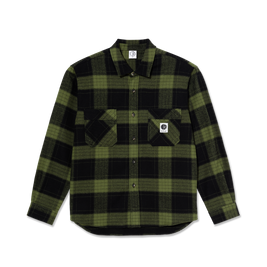 Polar Mike LS-Shirt Flannel army green