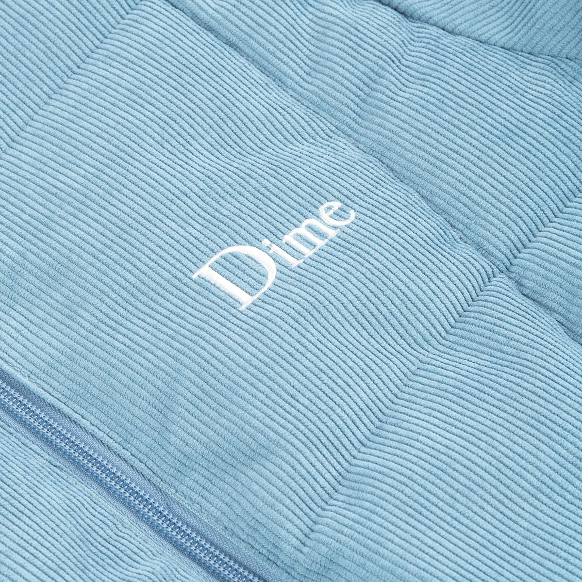 Dime Corduroy Wave Puffer Jacket Light Blue niebieski | Clothes