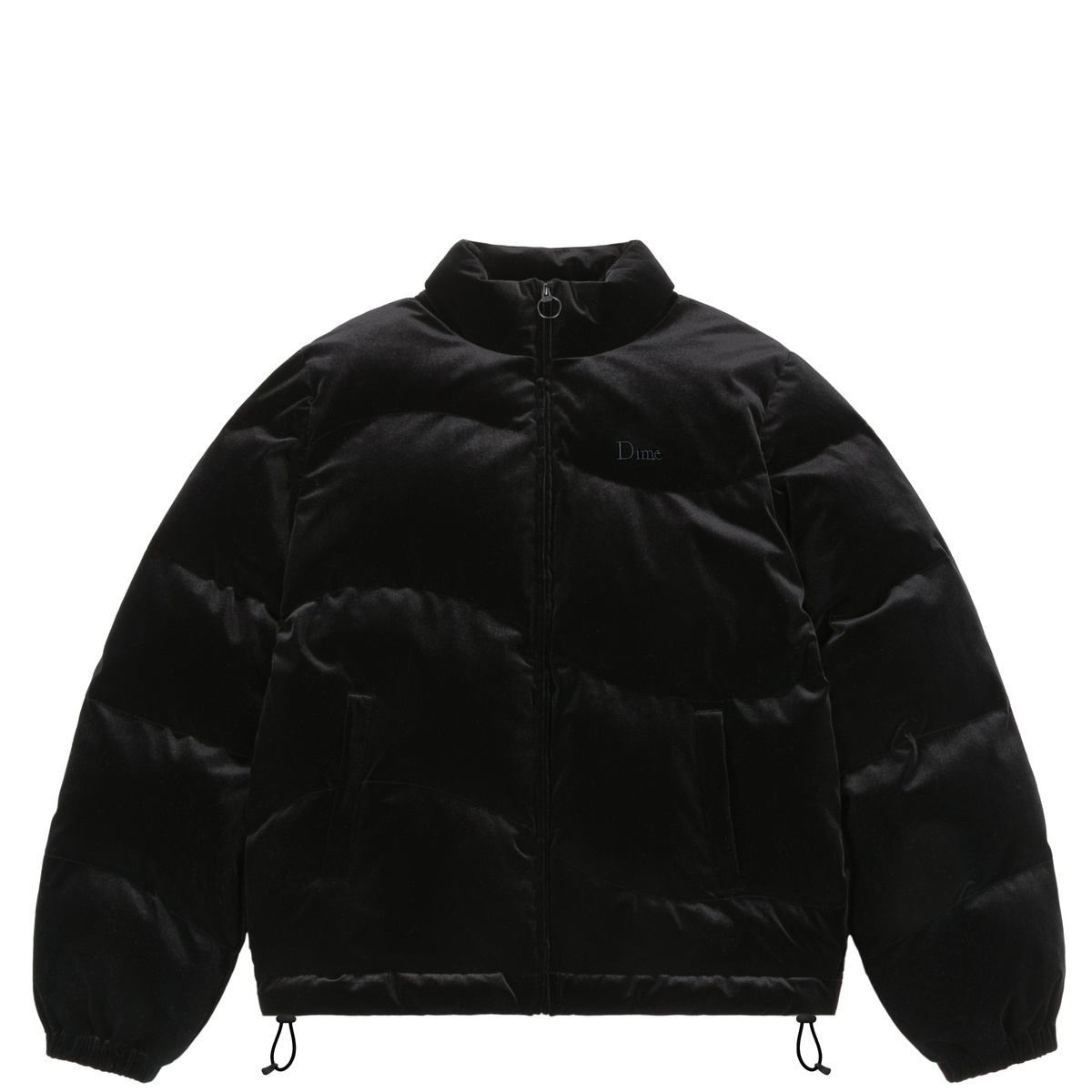 Dime Velvet quilted puffer black | Clothes \ Jackets News Brands