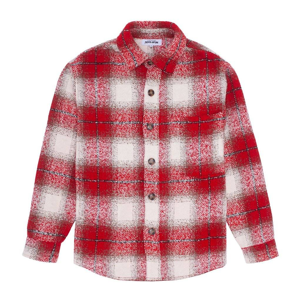 Fucking Awesome - HEAVY FLANNEL OVER SHIRT RED CREAM PLAID