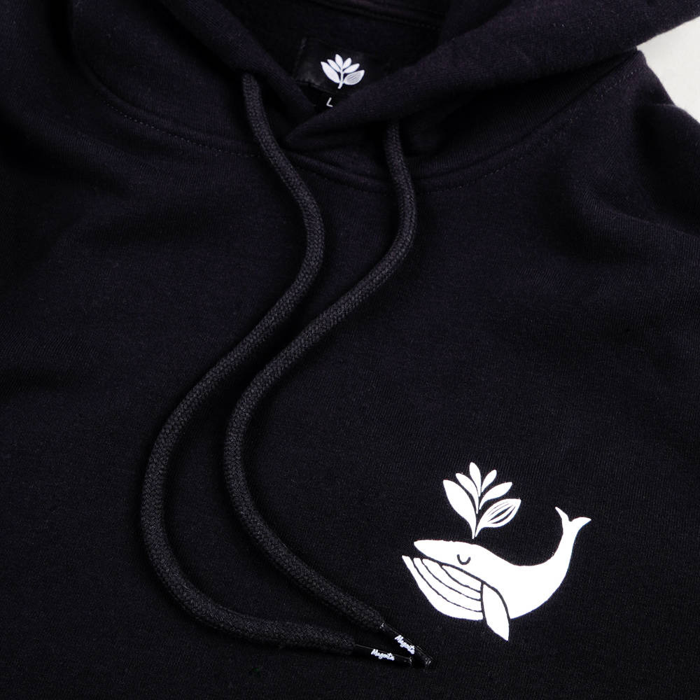 Magenta Whale Plant hoodie black | News Clothes \ Tops \ Hoods