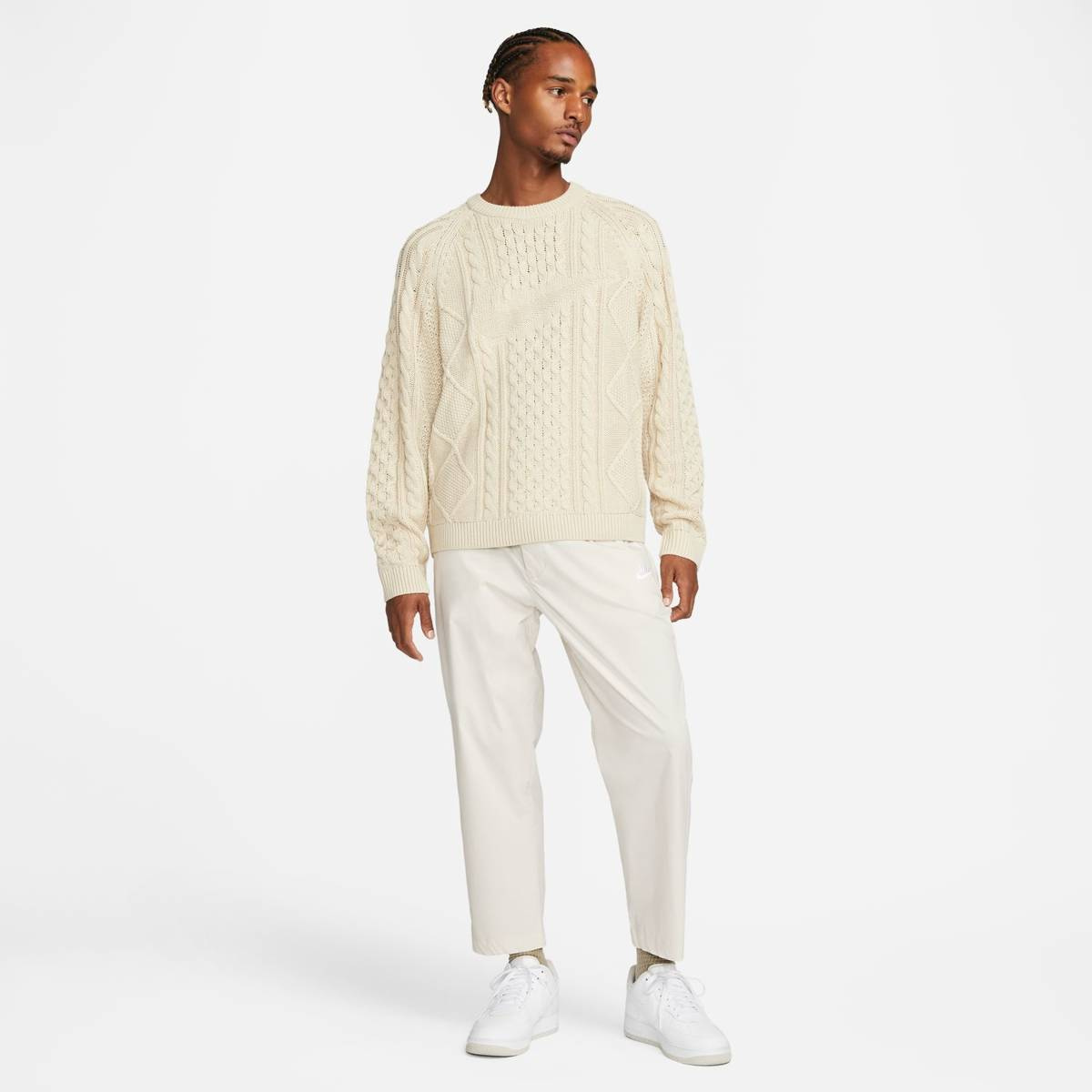 Nike Sb Cable Knit Sweater white | SALE \ Sale 50% -70% \ Sweatshirts ...