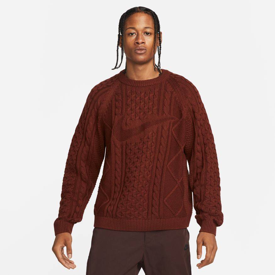 Nike Sb Cable Knit Sweater czerwony | SALE \ Sale 50% -70% ...