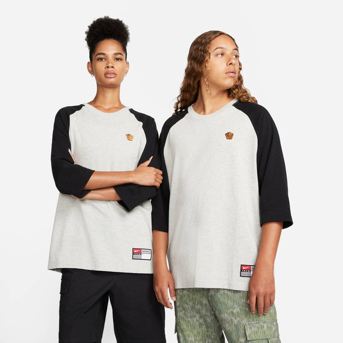 Nike SB x MLB Skate Raglan T-shirt Grey Heather/Black Men's - SS22