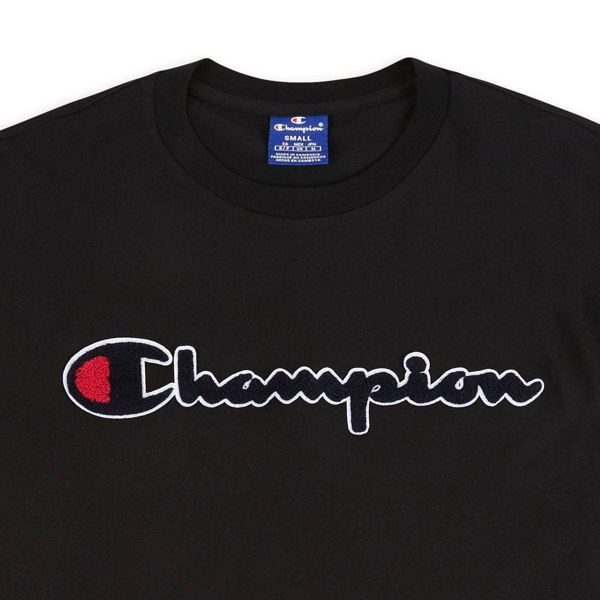 champion chenille logo t-shirt black | Clothes \ T-shirts \ T-Shirts ...