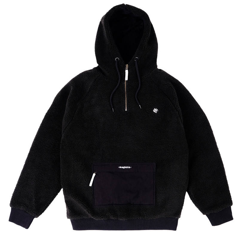 magenta kangoo sherpa hoodie - black | News Clothes \ Tops \ Hoods ...