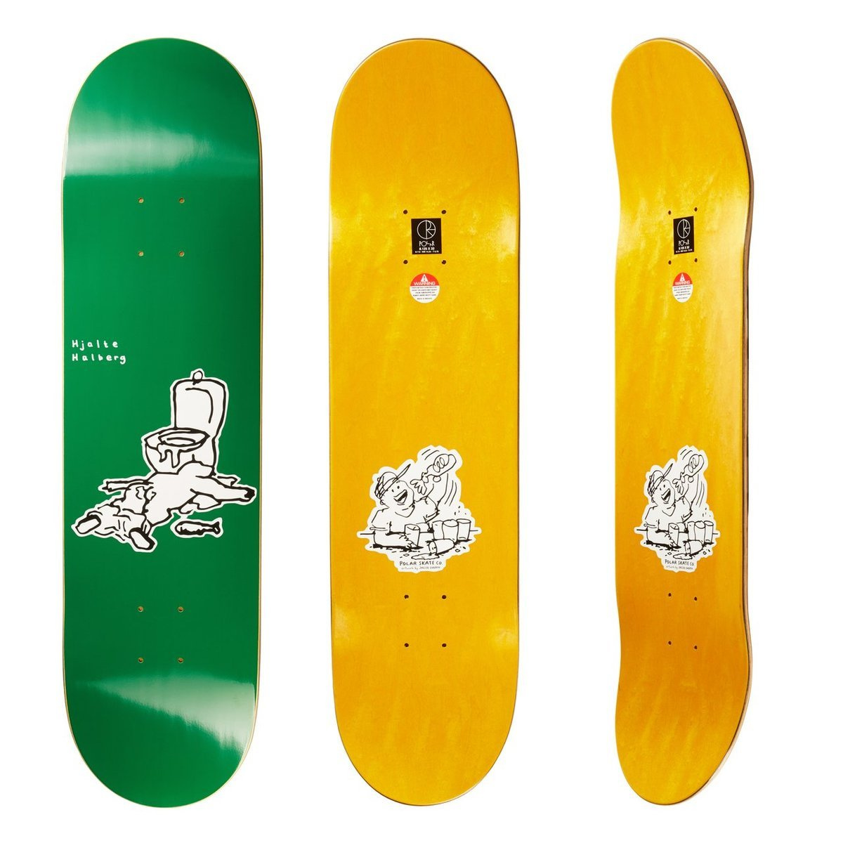 polar Hjalte Halberg After Work Green deck | Skateboards \ Decks Brands ...