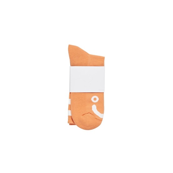  polar happy sad socks light orange