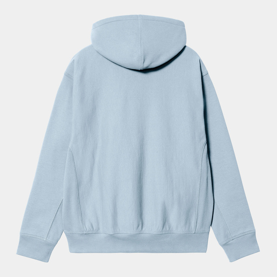 Carhartt WIP Hooded American Script Sweatshirt (Frosted Blue)