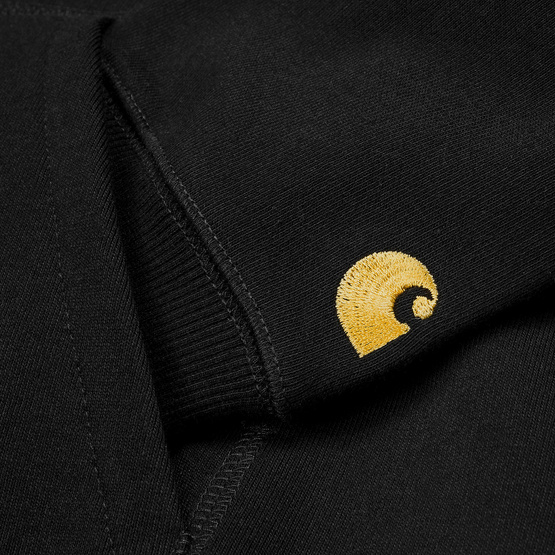 Carhartt WIP Hooded Chase Sweatshirt (Black/Gold)