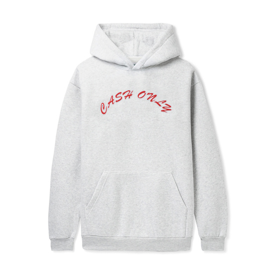 Cash Only Felt Logo Pullover Hood (Grey)