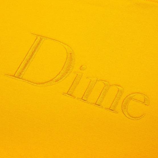 DIME CLASSIC LOGO EMBROIDERED HOODIE - Yellow