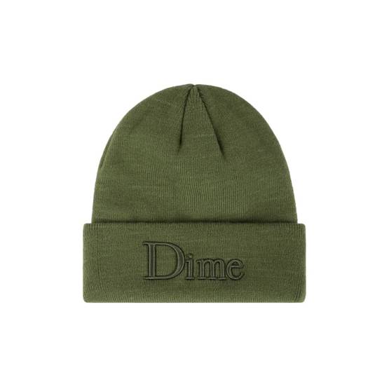 Dime Classic 3D Logo Beanie (Olive Green)