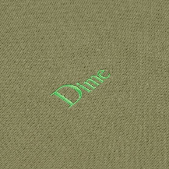 Dime Classic small logo hoodie army green