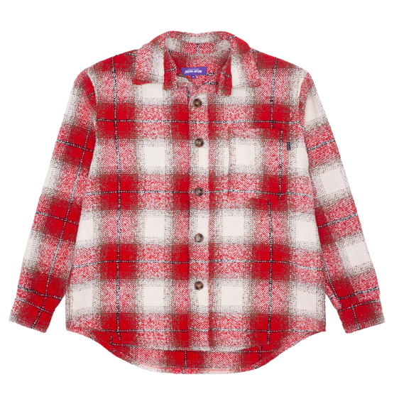 Fucking Awesome Heavy Flannel Overshirt (White/Red)
