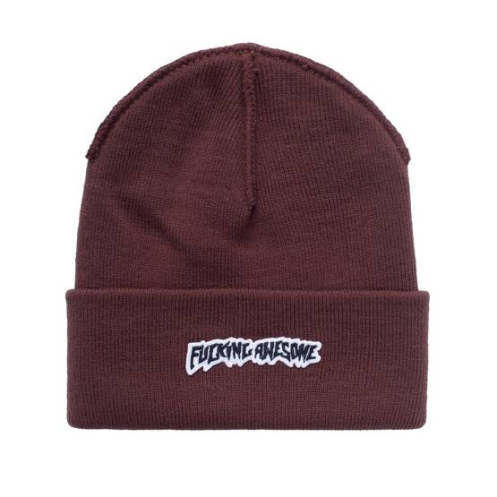 Fucking Awesome - Little Stamp Cuff  Beanie brown