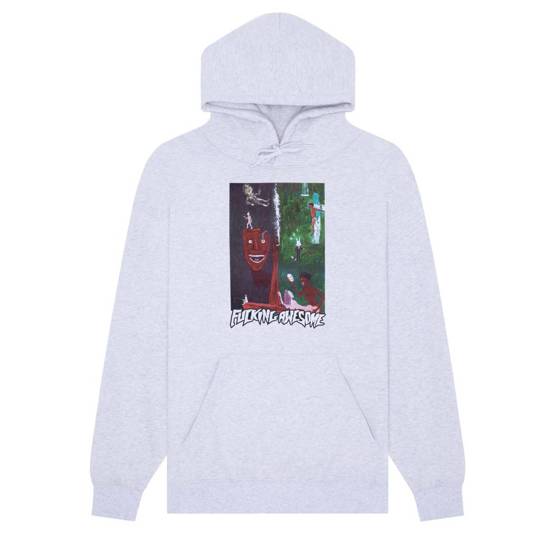 Fucking Awesome society hoodie grey