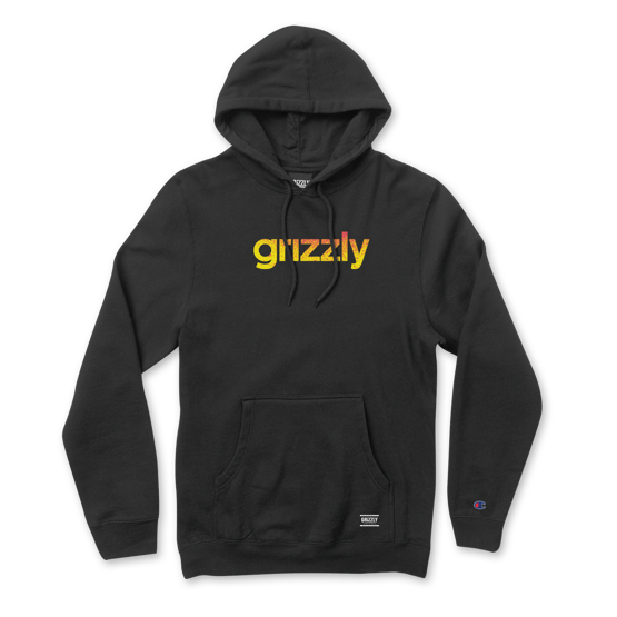 Grizzly Champion Lowercase Fadeaway Hoodie Black