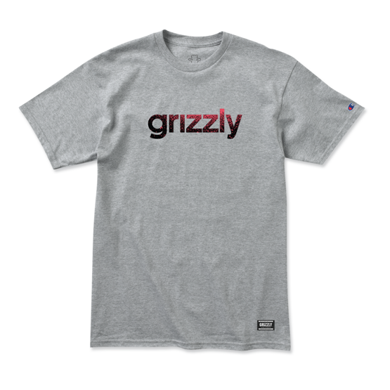 Grizzly Lowercase Fadeaway Champion T-Shirt Heather Grey