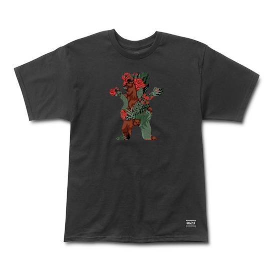 Grizzly rose garden tee black