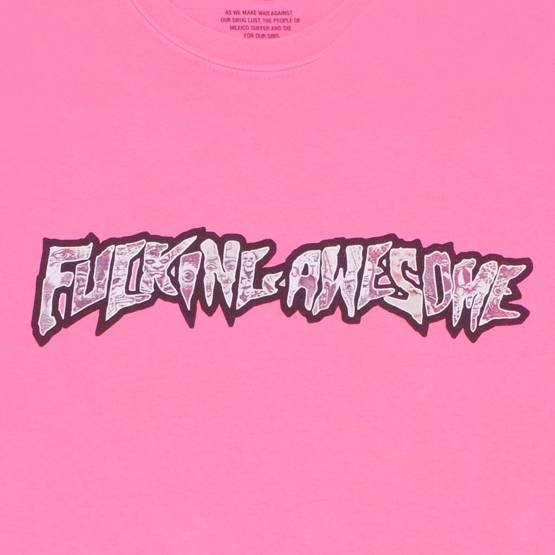 Longsleeve Fucking Awesome - Actual Visual Guidance L/s Tee Pigment Dyed Neon Pink