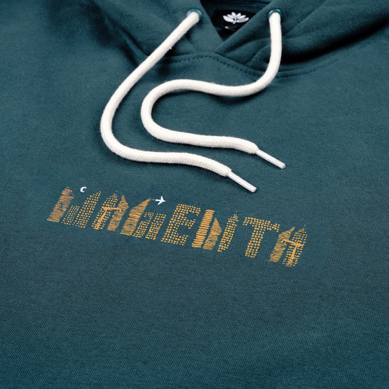 Magenta downtown hoodie petrol blue