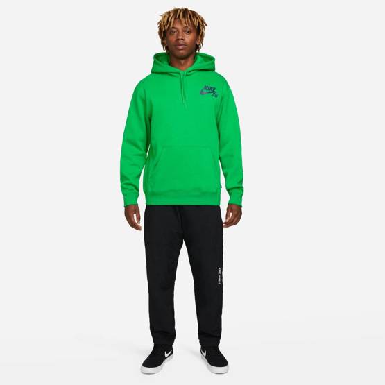Nike Sb Icon Pullover Skate Hoodie Lucky Green/midnight Navy