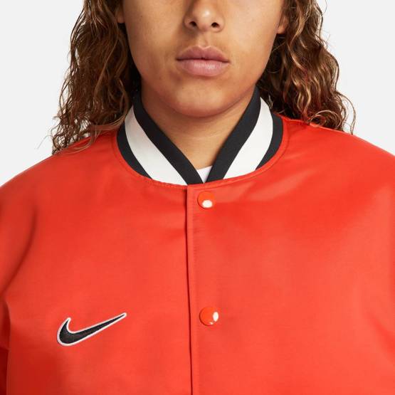 Nike Sb Varsity Skate Jacket Team Orange/black/sail/white