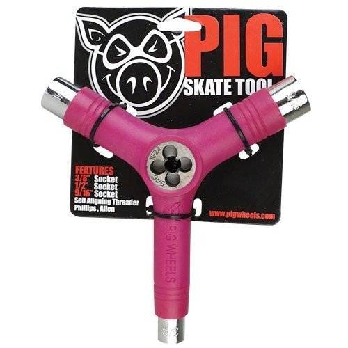 Pig Skateboard Tool Transparent Pink