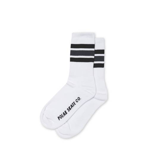 Polar Stripe Socks (White/Black/Grey)