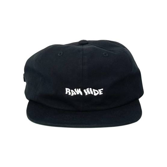 RAW HIDE 6 PANEL CAP / BLACK
