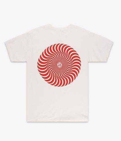 SPITFIRE CLASSIC SWIRL OVERLAY T-SHIRTY (WHITE RED)