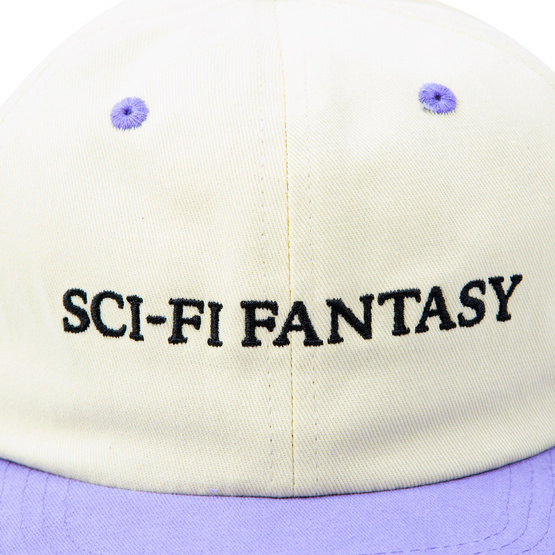 Sci-Fi Fantasy Flat Logo Hat (Cream/Purple)
