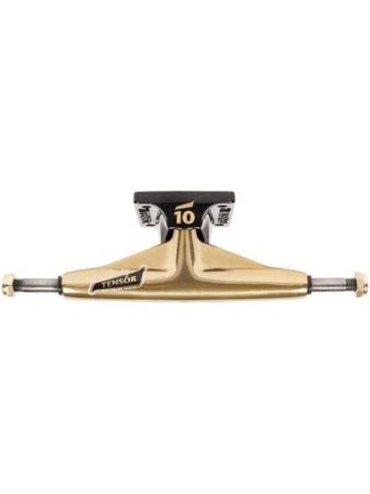 Tensor Mini Flick Mirror Gold / Black Aluminum Lo Skateboard Trucks 5.25"