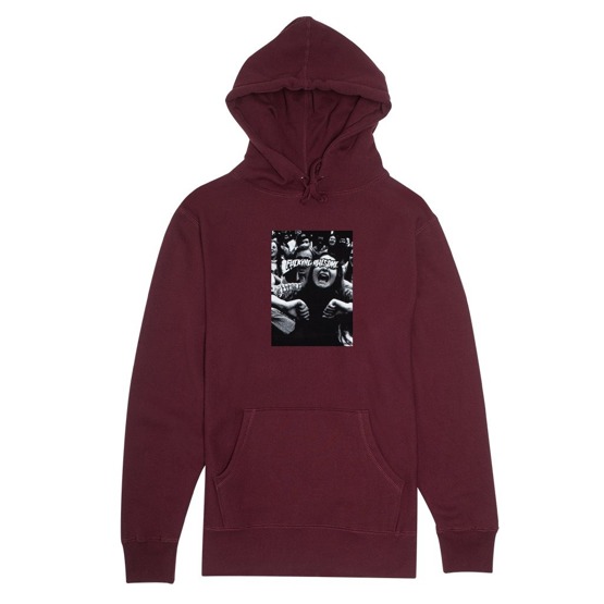 fucking awesome scream french terry hood maroon