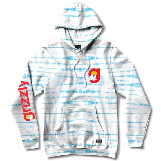 grizzly higher state hoodie artic tie - dye