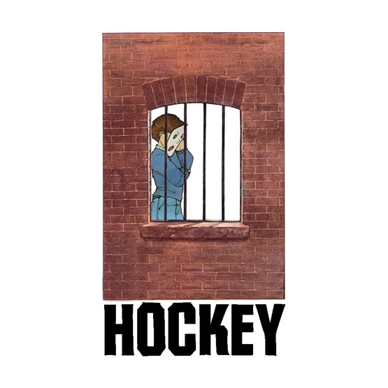 hockey behind bars tee white