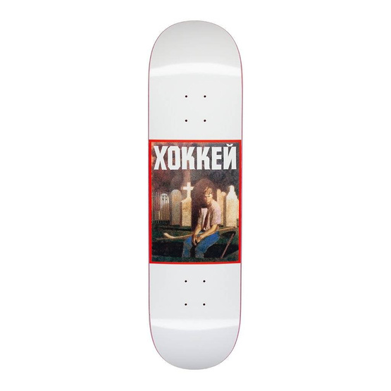 hockey missing Nik Stain Deck - White 8.25"
