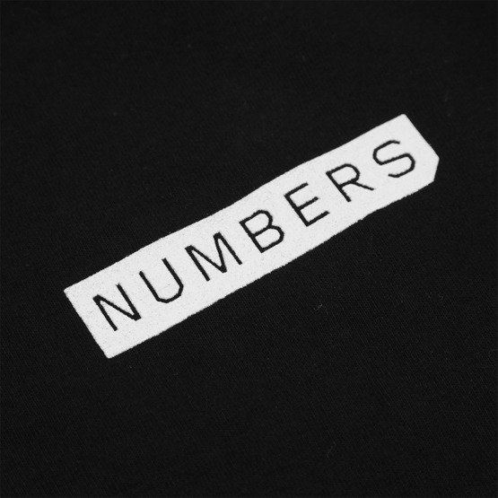 longsleeve numbers l/s miltered logotype t shirt - black