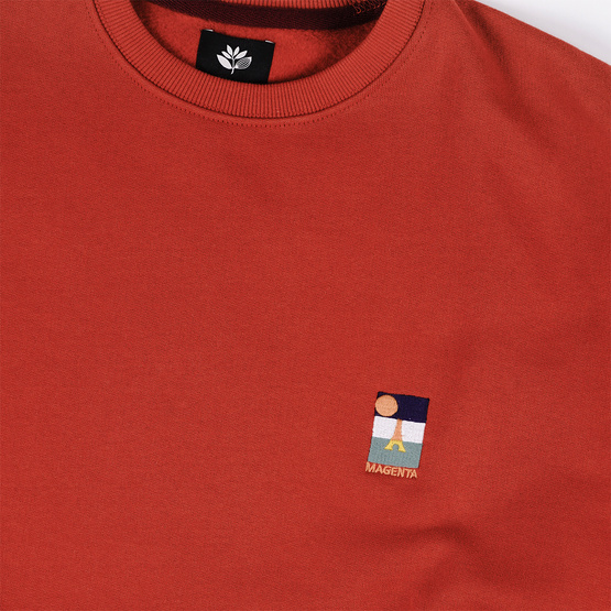 magenta Sunset Crewneck - Orange