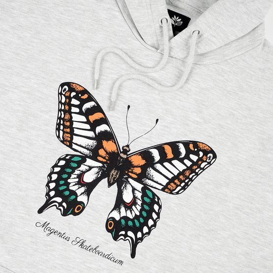 magenta butterfly hoodie ash
